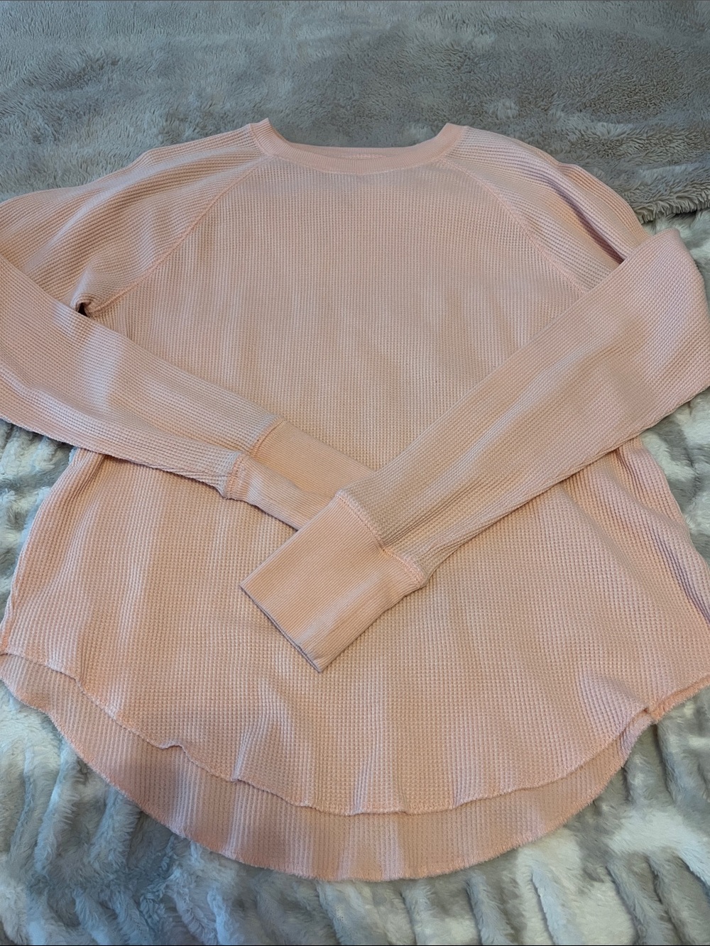 SO Lightweight Waffle-Knit Crew Sweater - Blush Pink